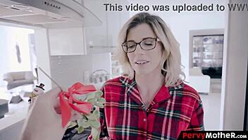 unruly stepson licks refined mother's juicy pussy during holiday feast.