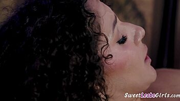 curly teen brunettes get wet pussies licked by busty friend liv