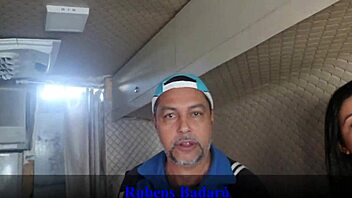 brunette milf rides monster cock bent over in motor home wearing red sheer