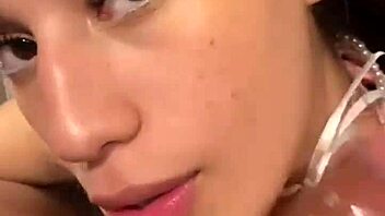 A young woman got a generous portion of chocolate