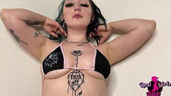big tit goth teen 18+ squirts on friend's cock
