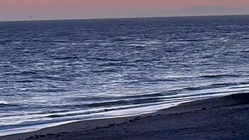 blonde pornstar in thong nailed at wild beach party pov