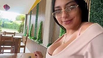 hot hermanastra makes vacations worthwhile in bogota with big cum tits