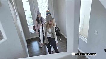 double booked house leads to wild teen foursome 😈