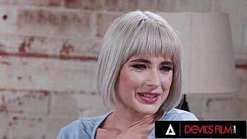 Lesbian Girls Crave Neighbor's Big Dick for Threesome