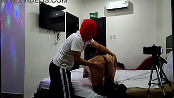 She justifies stepson's behavior and asks for massage with mineral oil. Then unrestrained sex without lubricant.