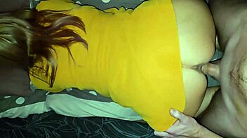 My stepmom offered her pussy as a wild New Year gift