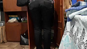 While My Stepmom Was Cleaning The Closet My Girlfriend Licked My Pussy - Lesbian Illusion Girls