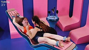 Talia Mint and Kate Quinn dominate in intense feet tickling challenge.