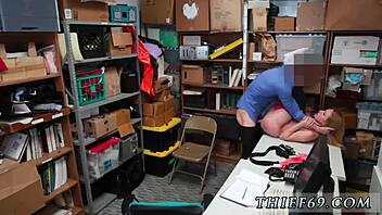 I saw a police strapon and redhead cop spotting a teen at work, so hardcore