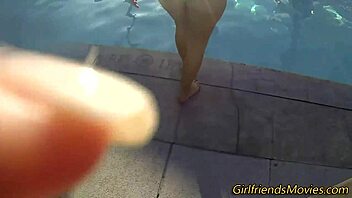 I finger my busty teen girlfriend's wet pussy in POV.