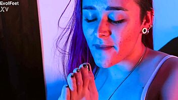 Latina Teases with Sweaty Socks and Toe Sucking