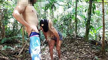 Emotional Release: Latina Teen Gives Pussy In The Woods And Sucks Cock