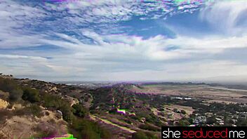 Redhead With Long Hair Seduces In Lesbian Virtual Reality Scene