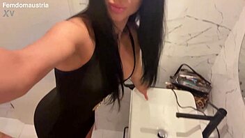 Is This Brunette Femdom Trampling Her Slave With Feet Fetish?