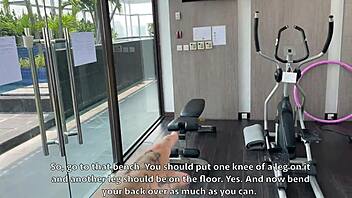 hot gym member after training