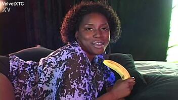 second banana - introduction with big tits food interview