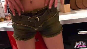 Teasing in tight jeans, wanna see?