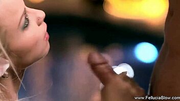 Why does this bikini blonde give passionate blowjob in the water?