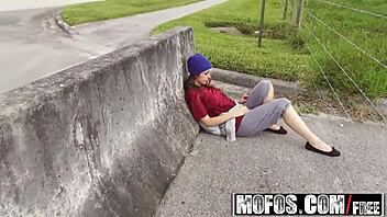 Jade Nile, bouncy teen 18+, picked up for wild action