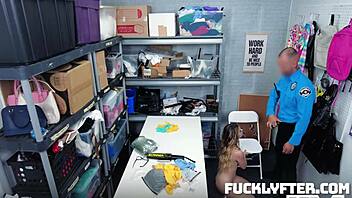 Caught Stealing, Does Aria Banks Suck And Fuck The Guard For Freedom?