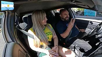 babyjazmin asks, 'want to see me spread in the car on buenos aires streets?'