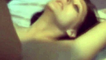 Surprising a cute teen with a big surprise in her tight pussy