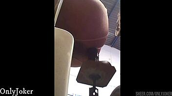 Skinny Amateur Worships Big Cock in Homemade Anal with Toys