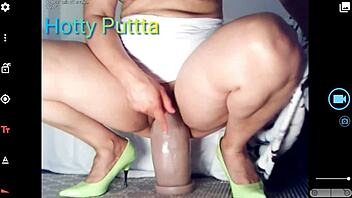 Hotty Puttta Loves Huge Dildos and Bottles