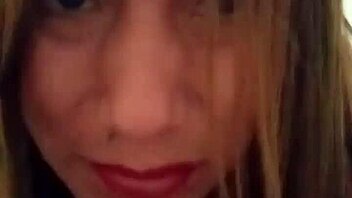 chica trans moaning in pleasure