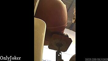 Skinny Amateur Worships Big Cock in Homemade Anal with Toys