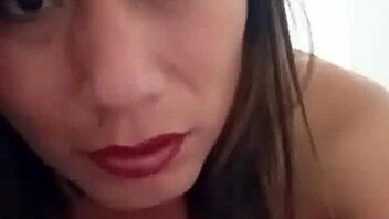 chica trans moaning in pleasure