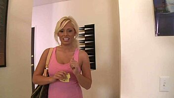 Blonde mom Angelina Ash tests sybian then gets railed with monster cock
