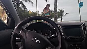 Risky Outdoor Masturbation For Hot Girl In Public