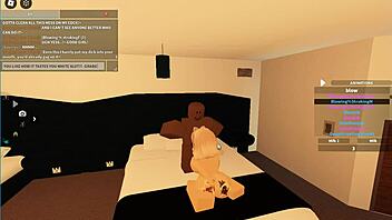 Blonde Takes Big Black Cock In Roblox Porn