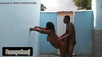 a chubby carioca fucks in the backyard