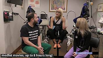 Dr Tampa gives Channy Crossfire a thorough yearly physical with intimate exams.