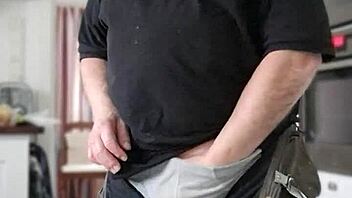 chris old man strips clothes ripped with dirty talk tease