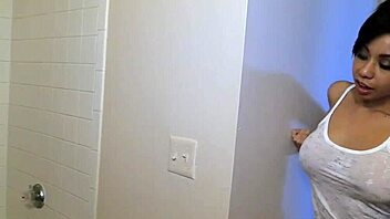 Busty Babe Tugs Monster Cock In CFNM Scene