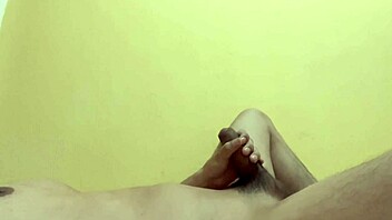 hot cum eruption in tight asshole during solo masturbation
