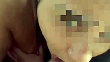 Wife gives blowjob to monster cock.