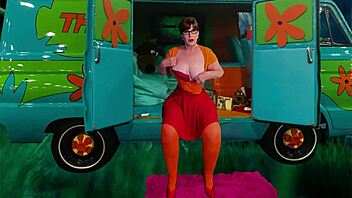Granny Velma Dinkley Takes Double Penetration and Creampie in Wild Action