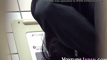 japanese teen 18+ caught masturbating in public spot