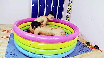 Romana ryder and tammie lee have a lesbian jelly fight