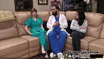 lesbian ditria rose gets mandatory hitachi orgasms