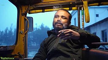 auto driver fucks beautiful passenger bhabhi with clear audio, close up shaved pussy bent over