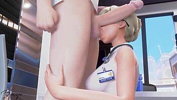 Mercy Delivers Intense Sucking Blowjob with Passion