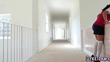 Petite tattooed teen 18+ fingers and licks milf pussy