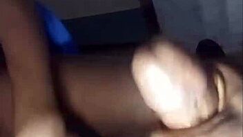 African Teen Shows Phat Lips And Drinks Cum!