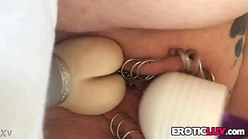 hey, watch me toy my pierced pussy. this horny babe’s homemade play is wild.